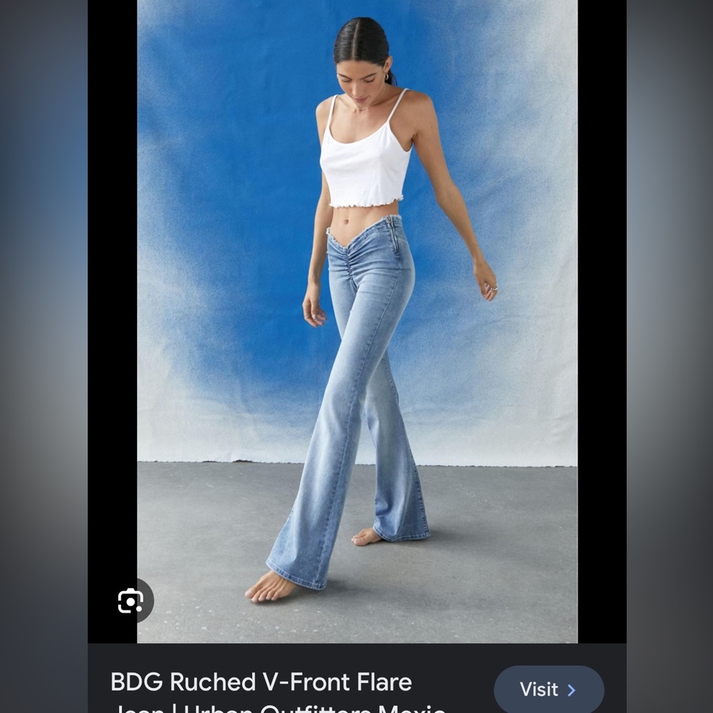 BDG Ruched V-Front Flare